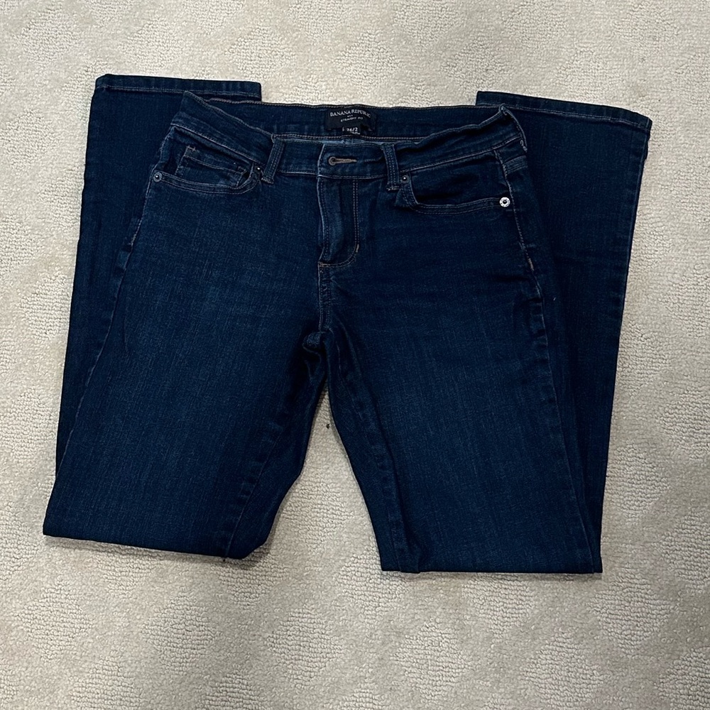 Banana Republic Women’s  Deep Indigo Straight Leg Jeans